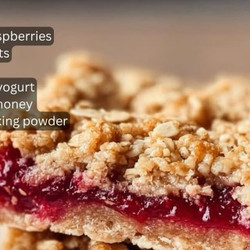 Raspberry Honey Oat Bars