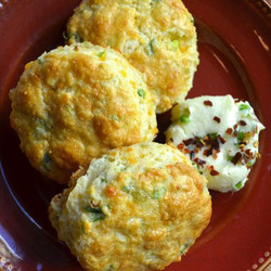 Cheddar Scallion Scones With Jalapeno Agave Butter Recipe
