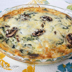 Keto Crustless Mushroom Spinach Pie