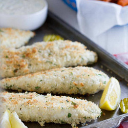 Panko Crusted Tilapia With Paprika Sweet Potato Fries