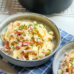 Pasta Met Ham En Roomsaus