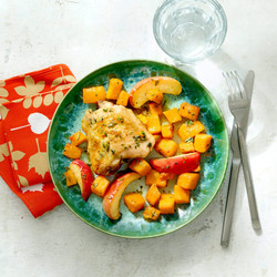 Sheet Pan Chicken With Butternut Squash And Apples