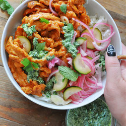 Vegan Butter "chicken" Bowls