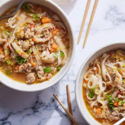 Healthy 40-minute Pork, Pepper And Rice Noodle Soup