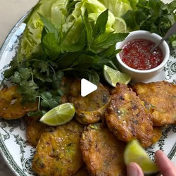 Golden Prawn Fritters With Chilli Lime Dressing