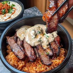 Korean Bbq Steak Bowls With Creamy Sauce