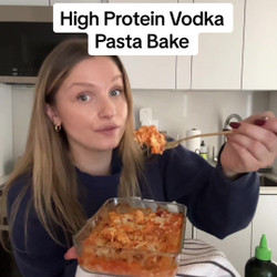 High Protein Vodka Pasta Bake