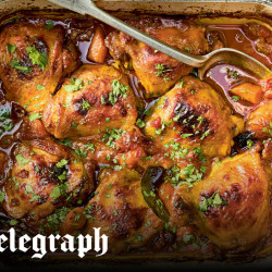 Chicken Braised With Apricots And Harissa