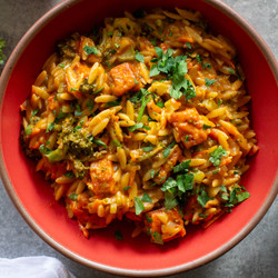 Creamy Broccoli Cheddar Orzo