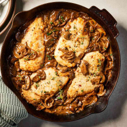 Creamy Balsamic Chicken &amp; Mushroom Skillet