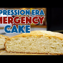 1930's Emergency Cake Depression Era Recipe Old Cookbook Show