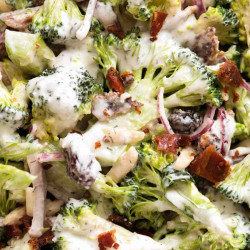 Broccoli Salad With Lighter Creamy Dressing