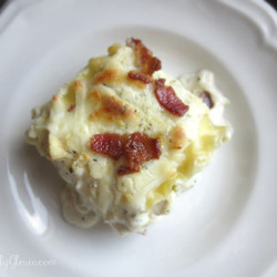 Chicken &amp; Bacon Lasagna Roll Ups - Simply Gloria