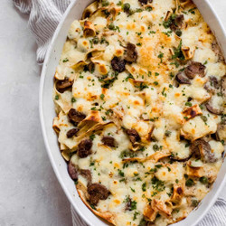 Easy Leftover Turkey Pasta Bake ( Or Chicken!)
