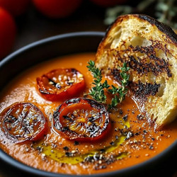 Creamy Roasted Tomato and Garlic Soup