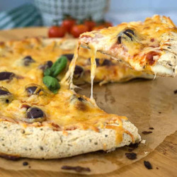 Keto Stuffed Crust Pizza