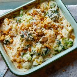 Cauliflower, Leek And Broccoli Cheese