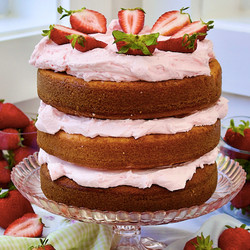 Layered Strawberry Cake