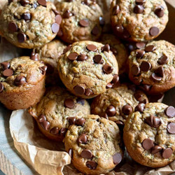 Healthy Zucchini Chocolate Chip Muffins