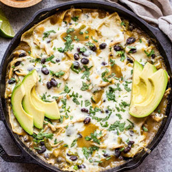 Green Chile Chicken Enchilada Skillet