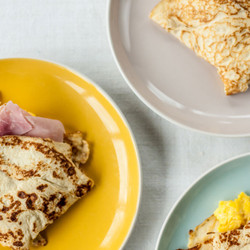 Ham And Eggs With Potato Pancakes