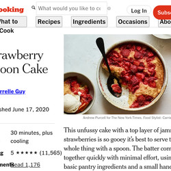 Strawberry Spoon Cake