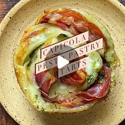 Capicola Pesto Rose Tarts