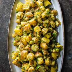 Torn Potato Salad With Toasted Garlic And Herb Dressing