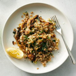 Farro And Mushroom Gratin