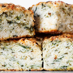 Spinach And Cheese Slab Biscuits