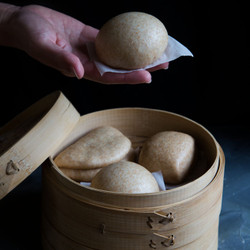 Soft Fluffy Whole Wheat / Wholemeal Steamed Buns (mantou / Bao)