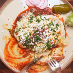 Guajillo "chicken Parm"