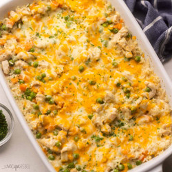 Cheesy Chicken And Rice Casserole
