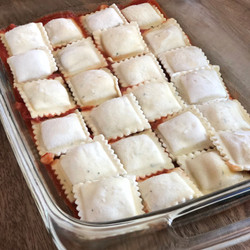 Lazy Lasagna (cheesy Baked Ravioli)