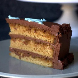 Espresso Chiffon Cake With Fudge Frosting