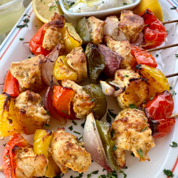 Feta Marinated Chicken Souvlaki