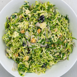 Brussels Sprout Salad With Cranberries &amp; Hazelnuts