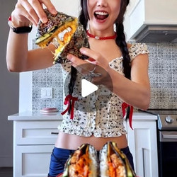 Kimchi Cheese Rice Paper Onigirazu With Gochujang Tofu