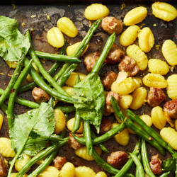 Sheet Pan Gnocchi With Sausage And Green Beans
