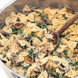 Mushroom Spinach Pasta