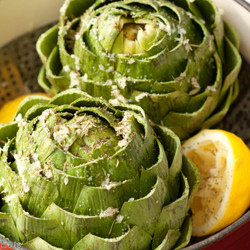 Mediterranean Style Steamed Artichokes