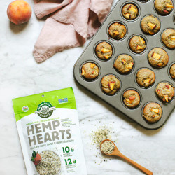 Peach + Ginger Hemp Mini Muffins