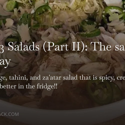 Cabbage, Cucumber, And Chicken Salad, With Tahini And Za’atar