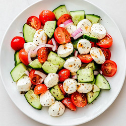 Fresh Cucumber Caprese Salad