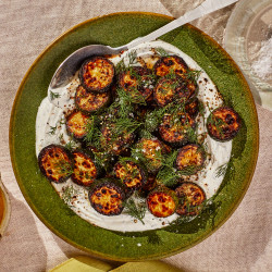Lemony Zucchini With Sour Cream And Dill