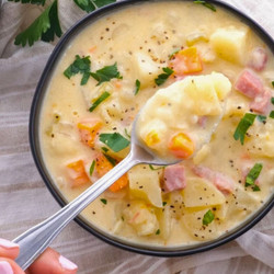 Slow Cooker Ham And Potato Soup