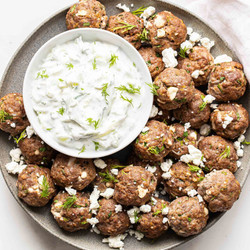 Greek Meatballs With Tzatziki Sauce