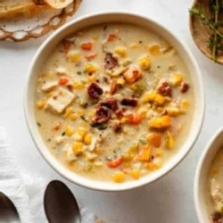 Slow Cooker Creamy Chicken &amp; Corn Soup