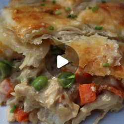 Easy Creamy Chicken Pot Pie With Puff Pastry And Bacon