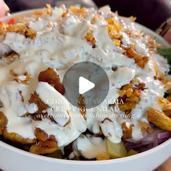 Chicken Shawarma Crispy Rice Salad With Lemon-tahini Dressing